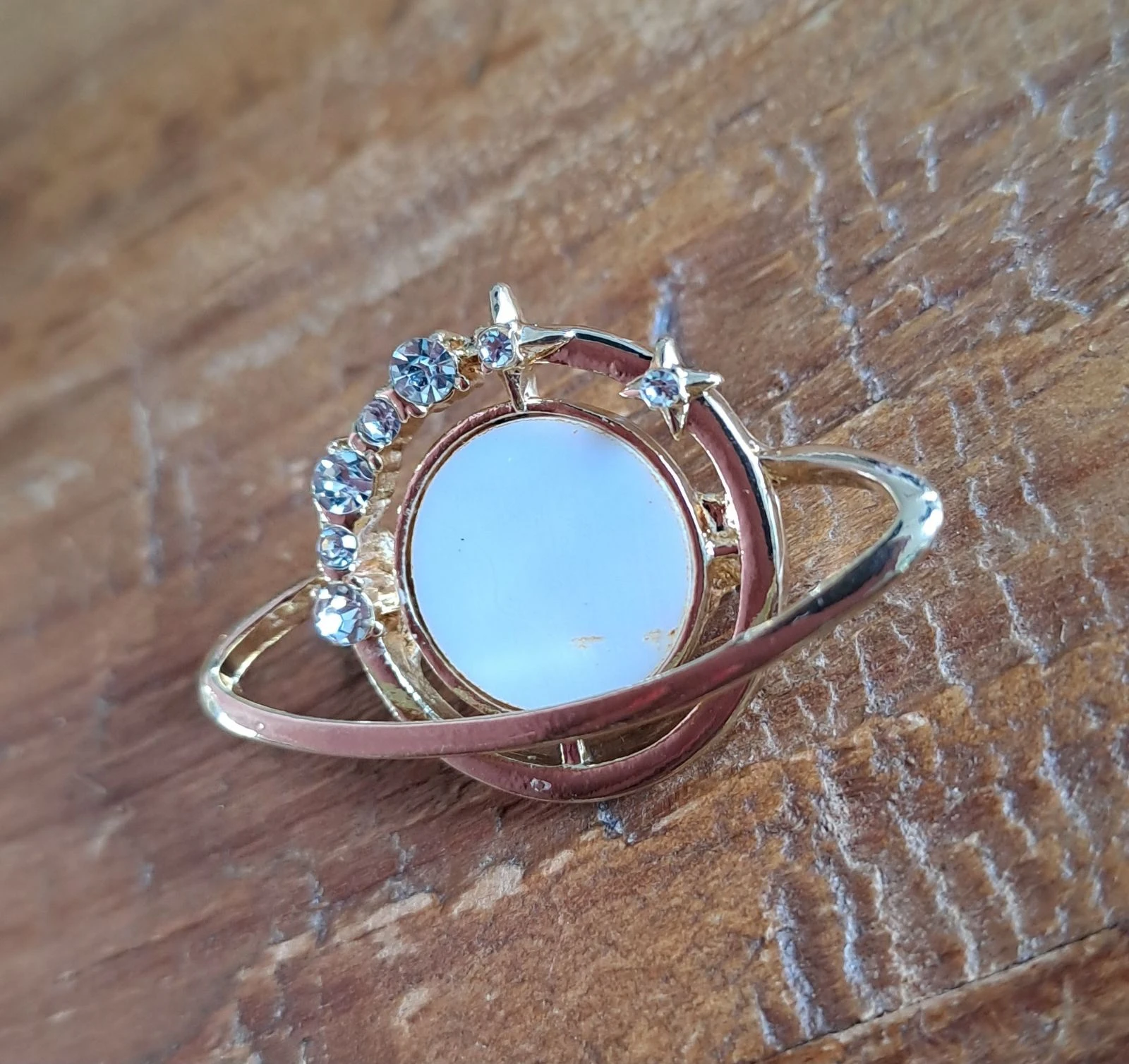 Linda e moderna fivela de galáxia com concha e strass – photo 3